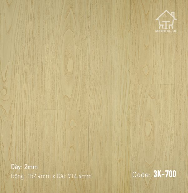 Sàn nhựa dán keo 3K Vinyl K700