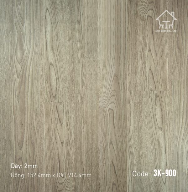 Sàn nhựa dán keo 3K Vinyl K900
