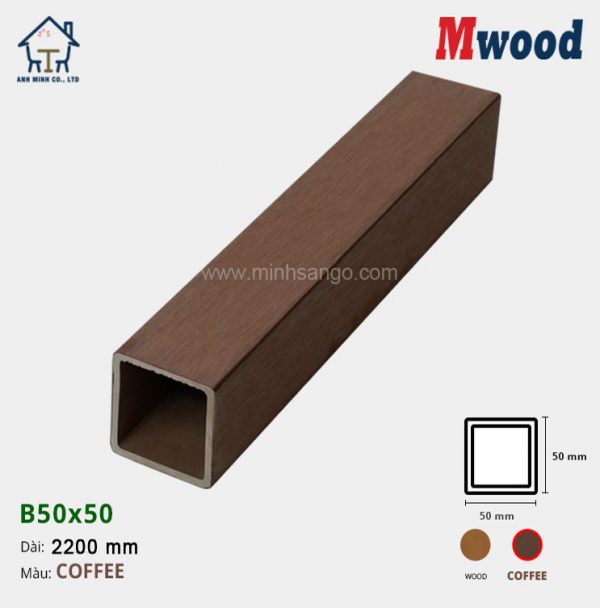 Thanh lam gỗ Mwood B50x50-Coffee