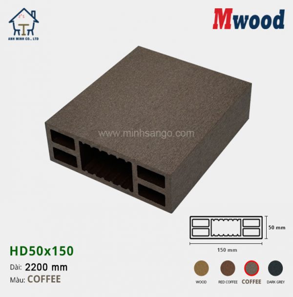 Thanh lam gỗ Mwood HD50x150-Coffee