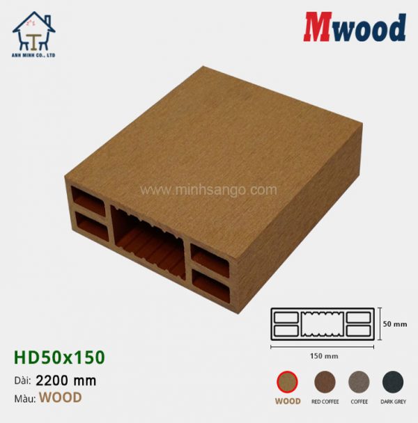 Thanh lam gỗ Mwood HD50x150-Wood