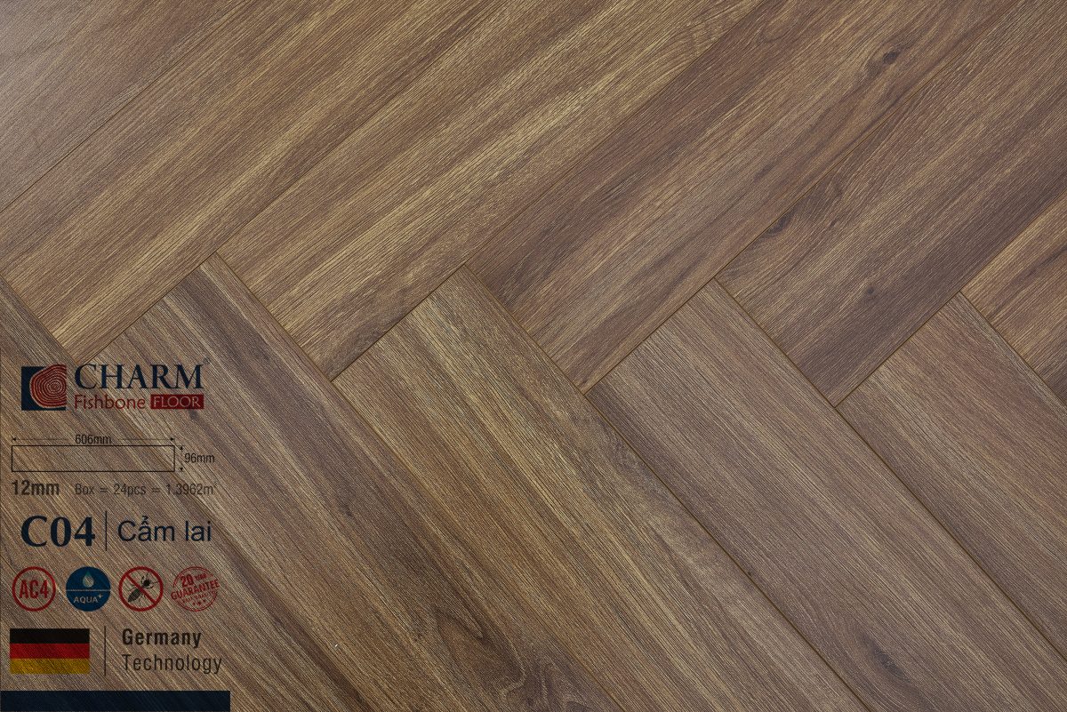 Sàn gỗ công nghiệp xương cá Charmwood