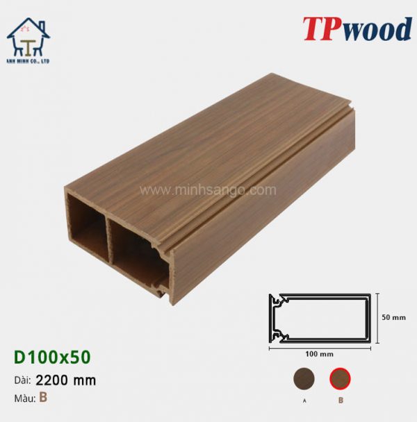 Thanh lam gỗ TPwood D100x50-B
