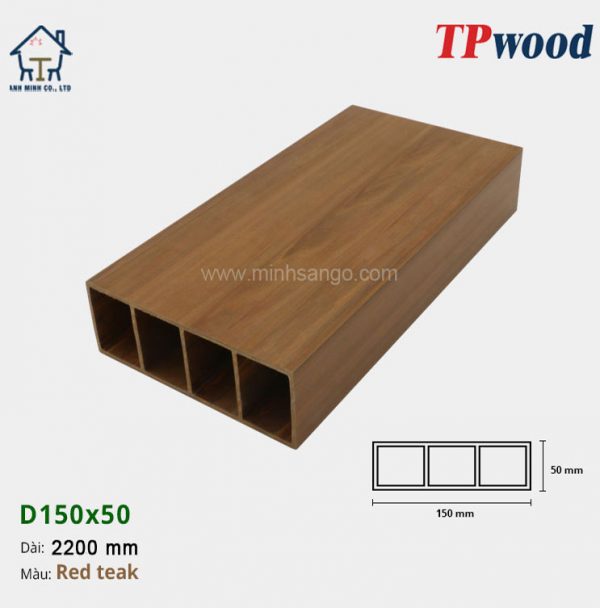 Thanh lam gỗ TPwood D150x50-Red Teak