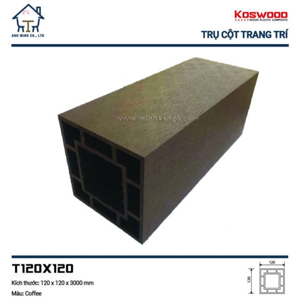 Trụ cột Koswood T120x120_Coffee