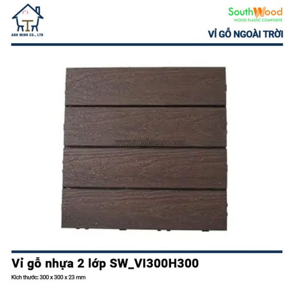 Vỉ gỗ nhựa 2 lớp SW_VI300H300