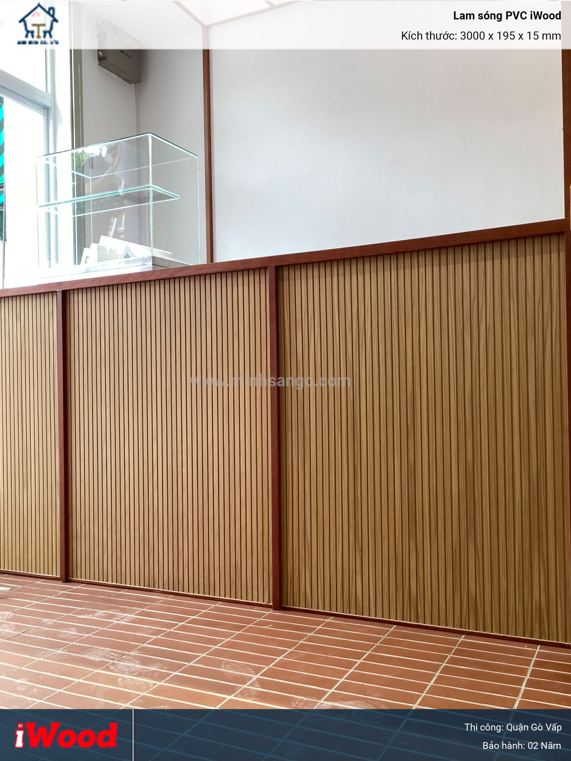 Ốp quầy bar lam sóng PVC iWood