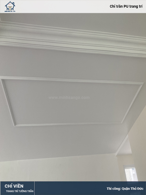 Chỉ PU trang trí trần nhà tại quận Thủ Đức, HCM
