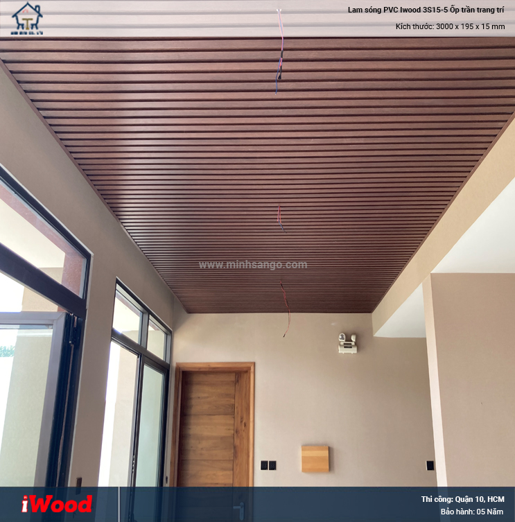 Ốp trần tấm lam sóng nhựa 3S15-5