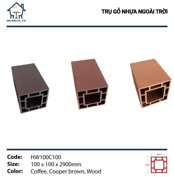 Thanh trụ gỗ nhựa Hwood