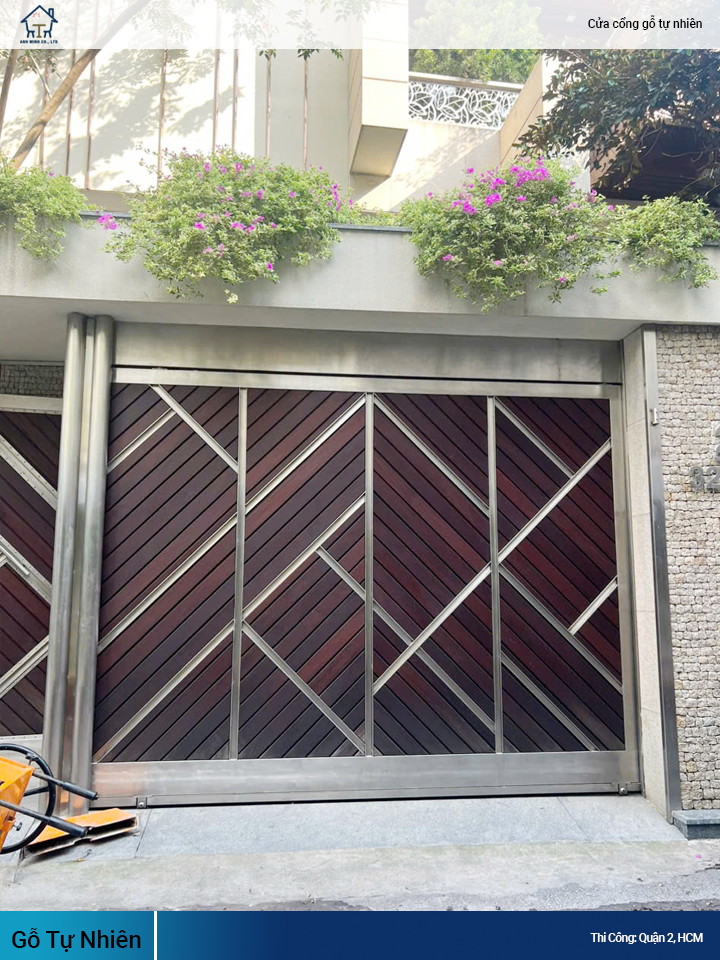 Gỗ Tự Nhiên Ốp Cửa Cổng