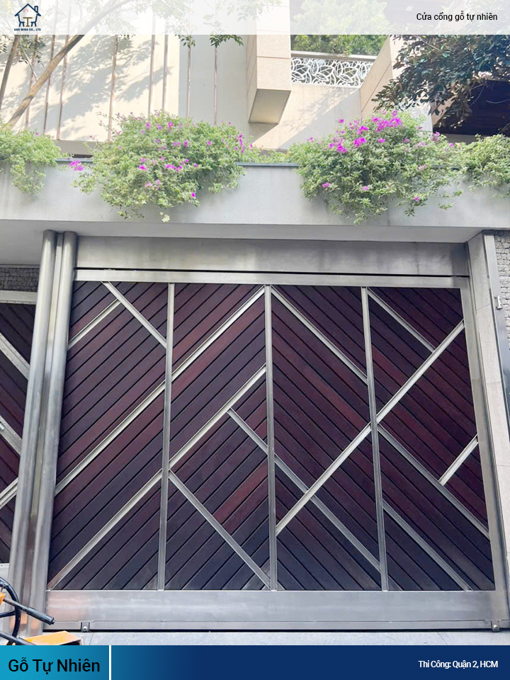 Gỗ Tự Nhiên Ốp Cửa Cổng