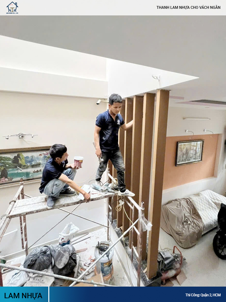 vách ngăn gỗ nhựa Composite