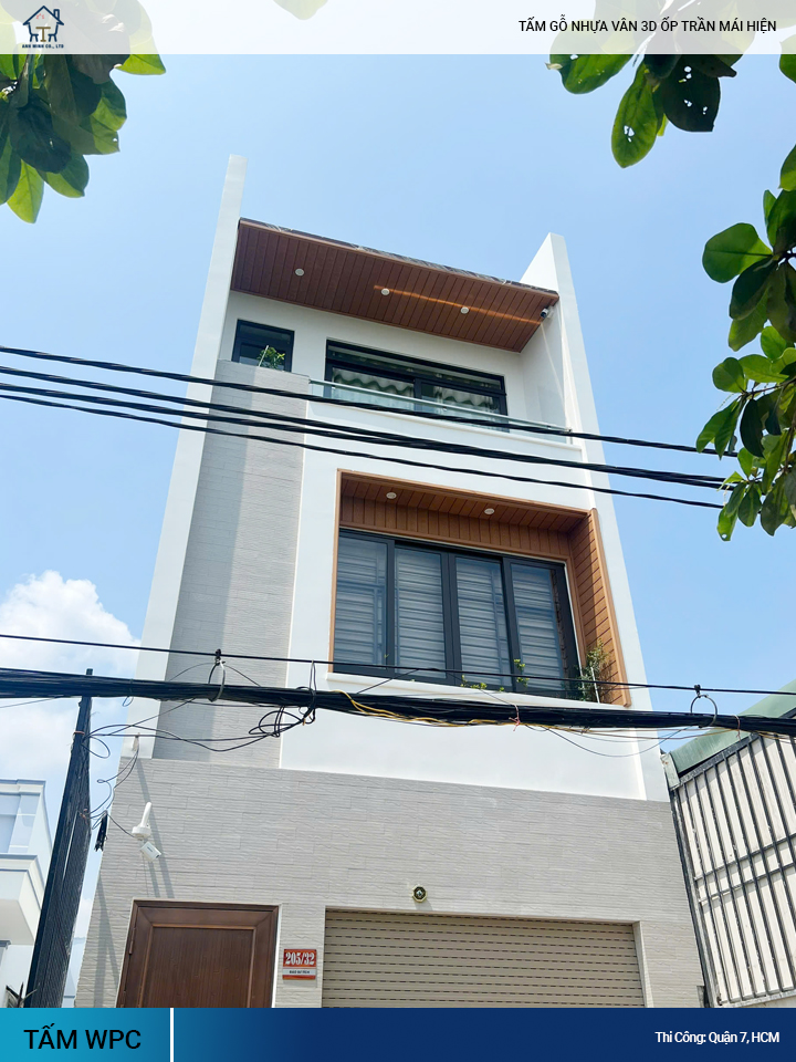 gỗ nhựa 3D ốp trần