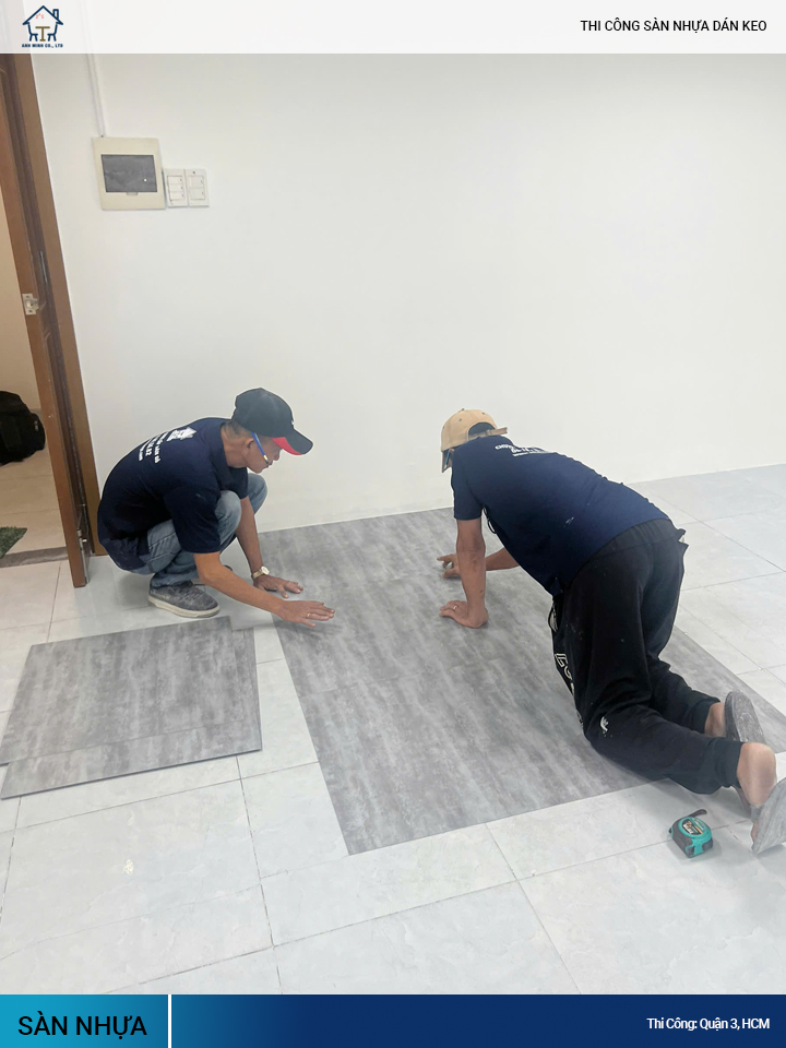 Sàn Nhựa Giả Đá Dán Keo