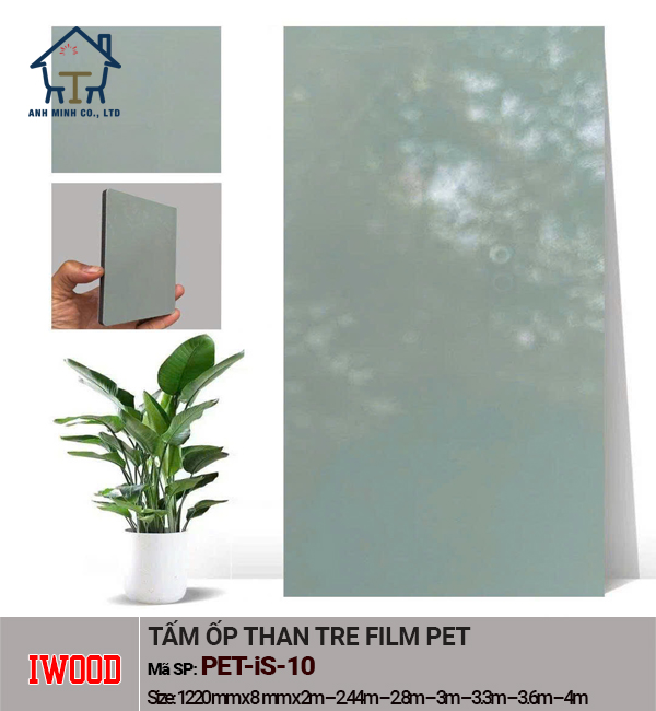 Tấm ốp than tre iWood bề mặt Film PET