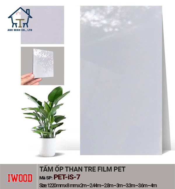 Tấm ốp than tre iWood bề mặt Film PET