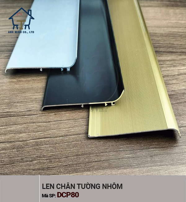 len chân tường nhôm