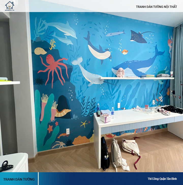 Tranh 3D Dán Tường Nội Thất