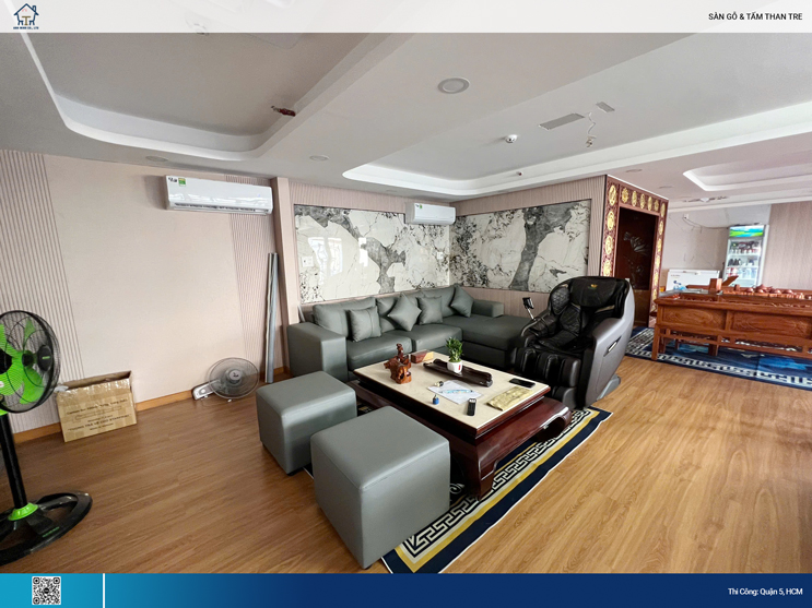 lam sóng – tấm than tre – sàn gỗ