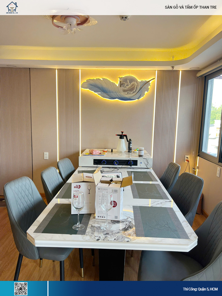 lam sóng – tấm than tre – sàn gỗ