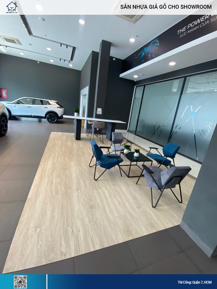 sàn nhựa cho showroom xe tại quận 7
