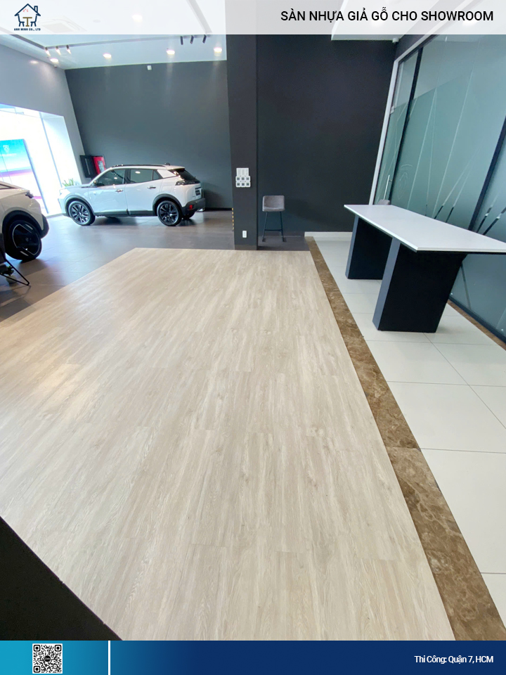 sàn nhựa cho showroom xe tại quận 7