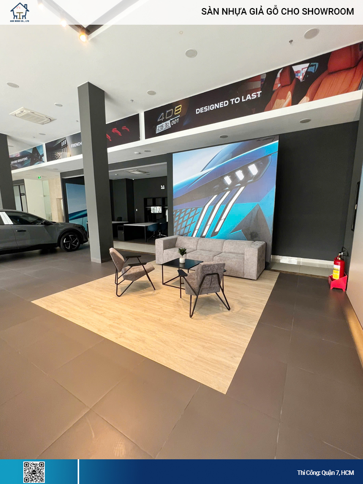 sàn nhựa cho showroom xe tại quận 7